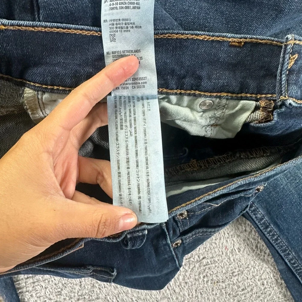 Hollister Epic Flex Jeans Mens‎ 29x30 Blue Denim Straight Slim Fit Faded Stretch